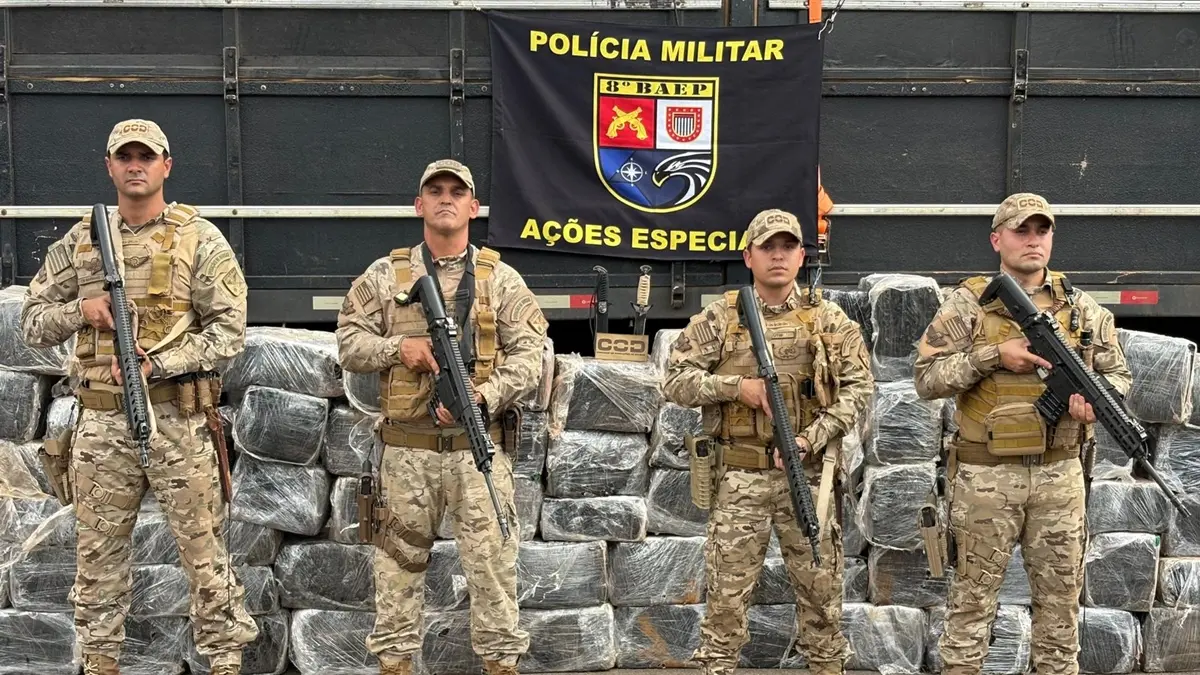 PMGO participa de ação integrada que apreendeu 2 toneladas de maconha
