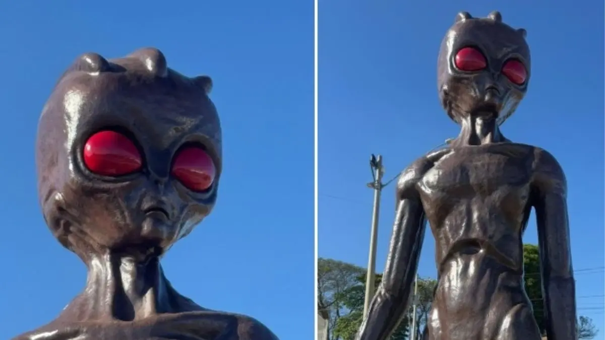 Varginha inaugura estátua de 4 metros de ET