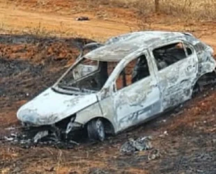 Uma pessoa morre após carro capotar e pegar fogo na BR-153, em Morrinhos