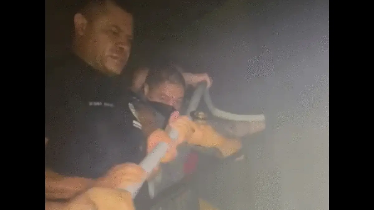 Bombeiros combatem incêndio em hamburgueira no setor Jardim Europa, em Goiânia