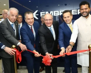 Vice-presidente Alckmin inaugura escritório da Embraer na Índia