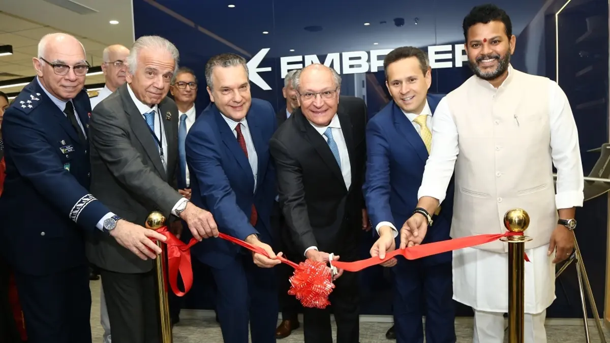 Vice-presidente Alckmin inaugura escritório da Embraer na Índia