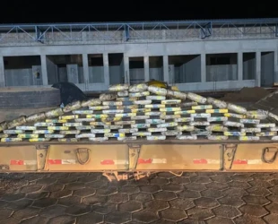 Com apoio de cães farejadores, PRF apreende 100 kg de cocaína escondidos em estrutura de carreta em Nova Crixás