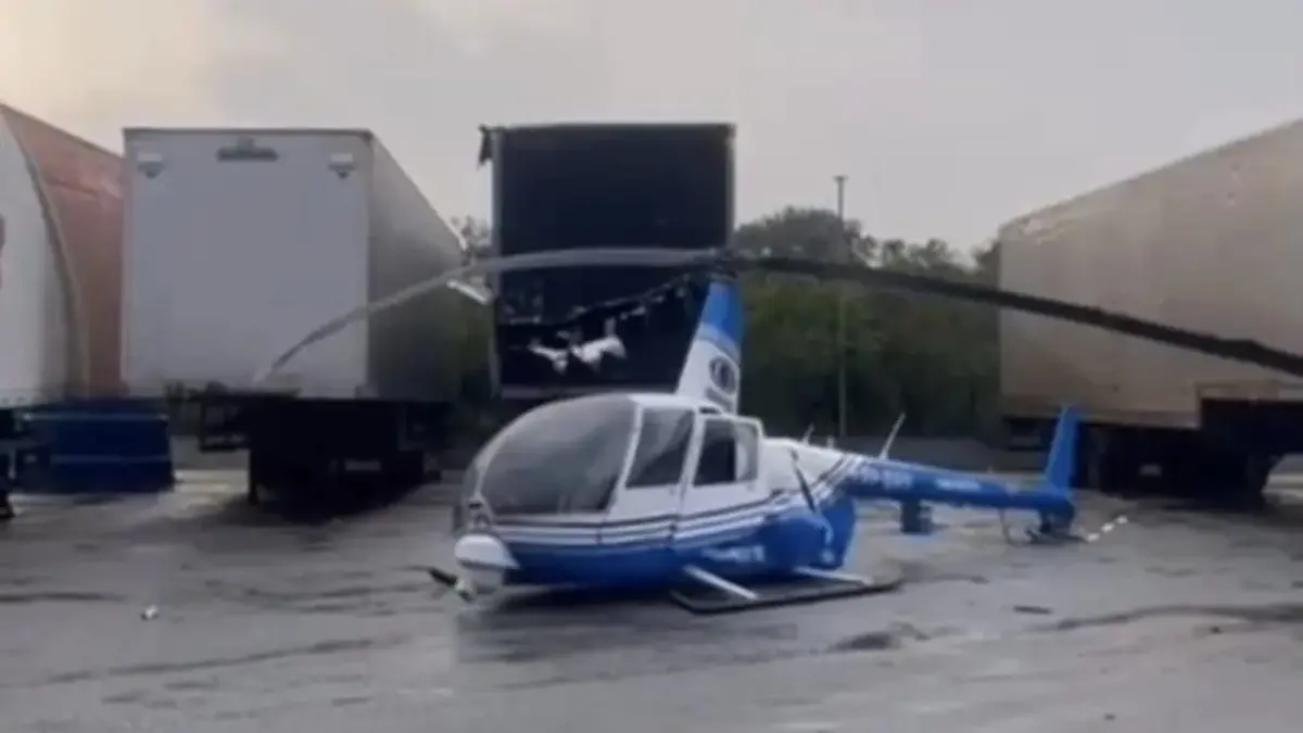 Helicóptero a TV Band cai em Guarulhos