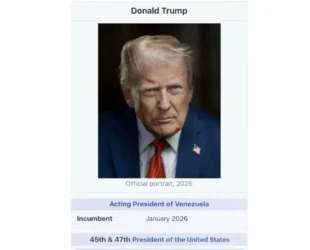 Trump publica foto em que diz ser o "presidente interino da Venezuela" desde janeiro de 2026