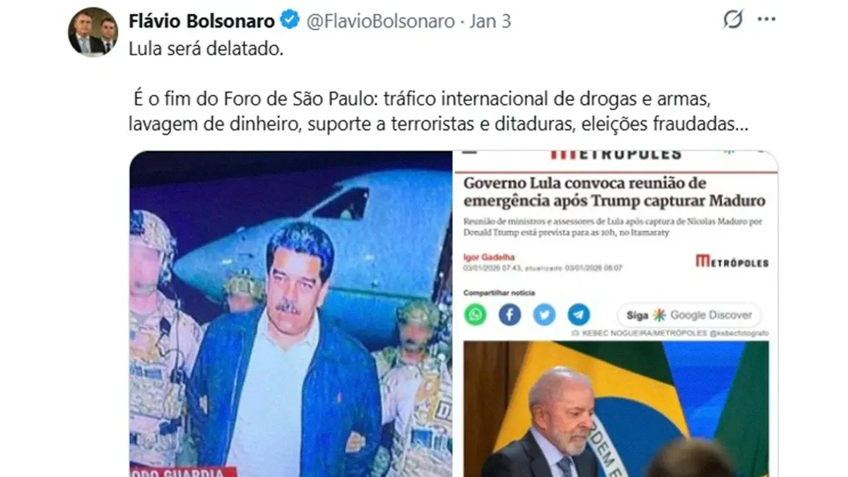 Moraes manda PF investigar Flávio Bolsonaro por suposta injúria contra Lula no X