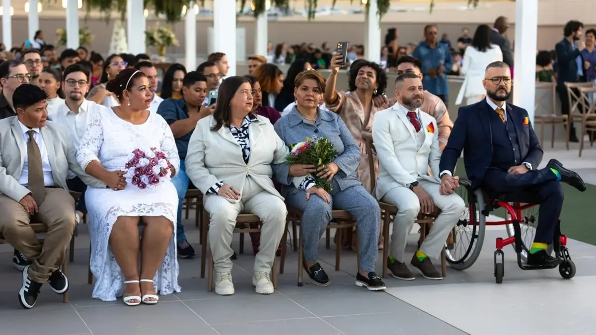 Justiça em Goiás realiza casamento comunitário gratuito para 106 casais LGBTQIA+
