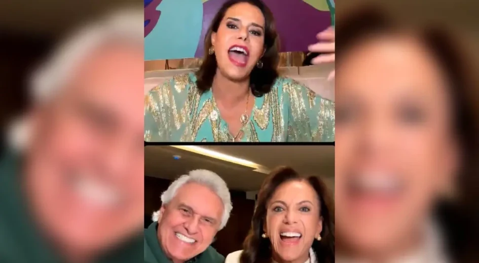 Narcisa faz live com Gracinha com participação de Caiado