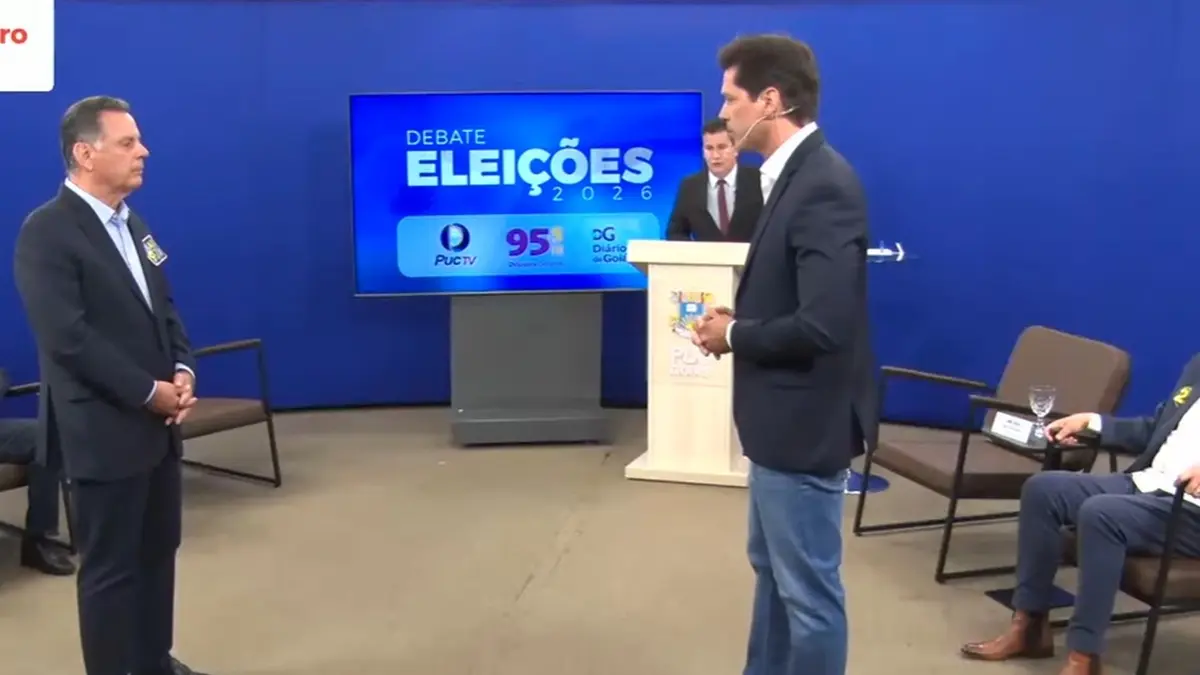 Ataques pessoais e troca de acusações marcam debate entre Daniel Vilela e Marconi Perillo na PUC TV
