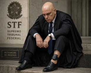 IA: Aliado de Trump posta imagem de Moraes com tornozeleira eletrônica